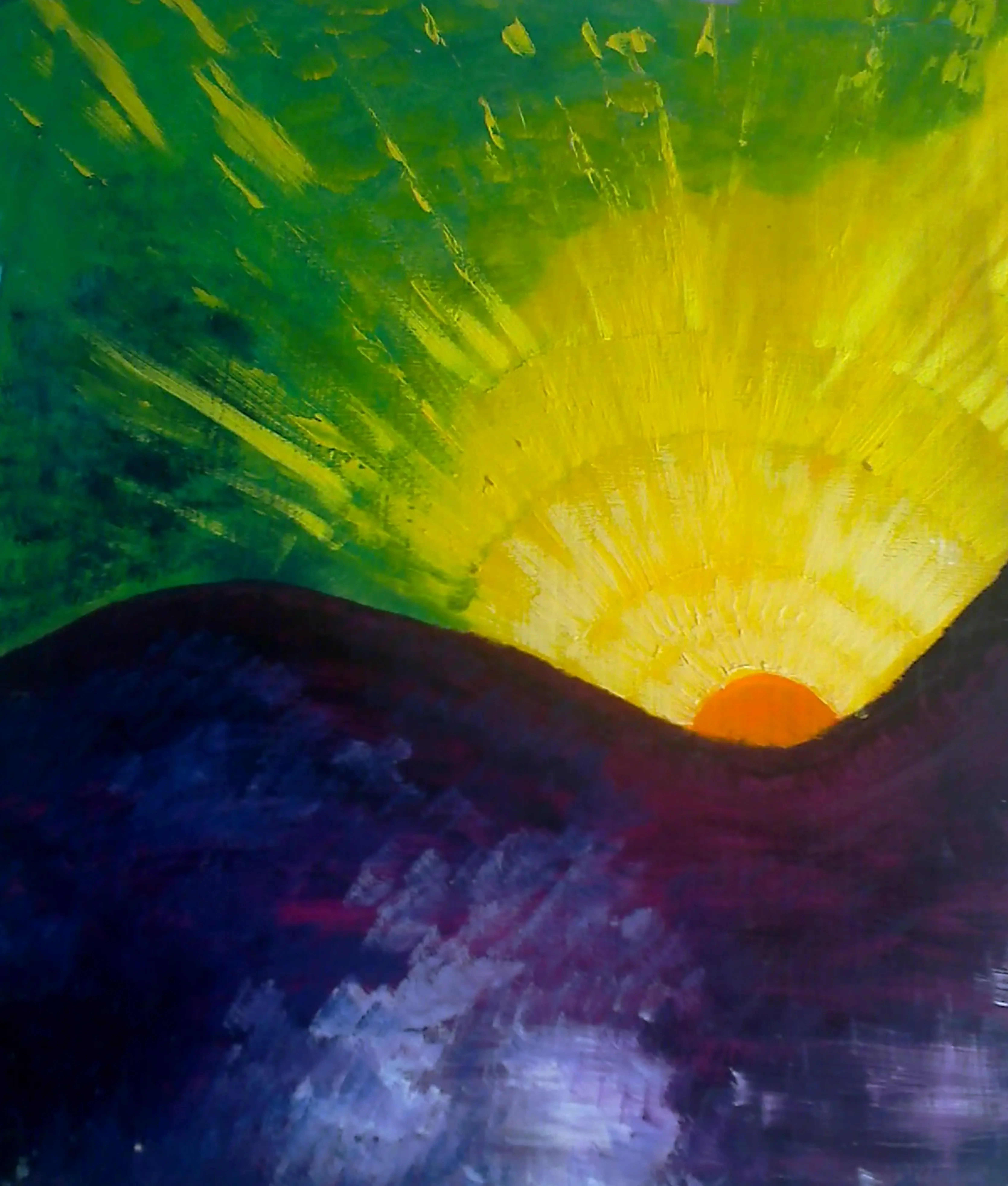 Sonnenaufgang – Aquarell von Makrobius