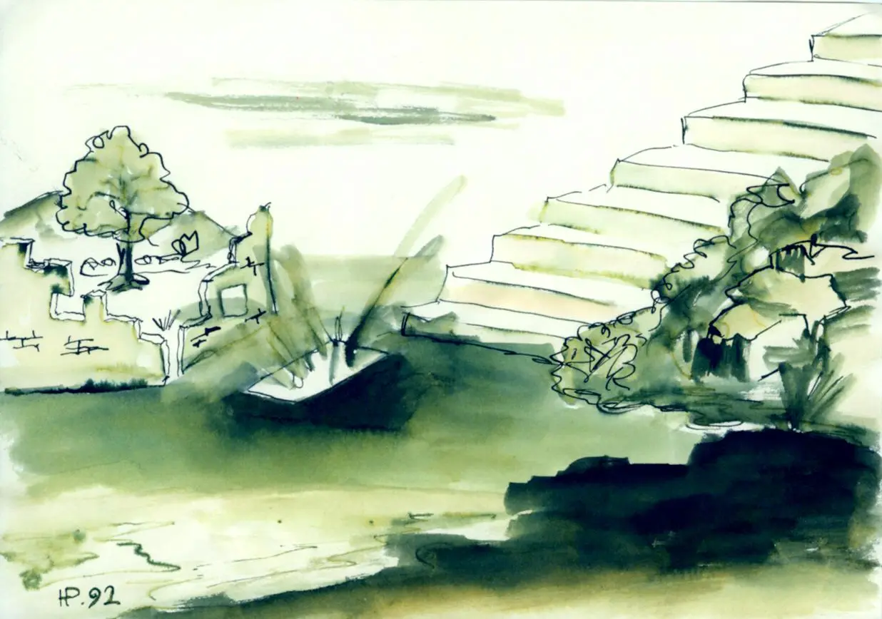 ink drawings - landscapes